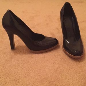 Navy Patent Heels